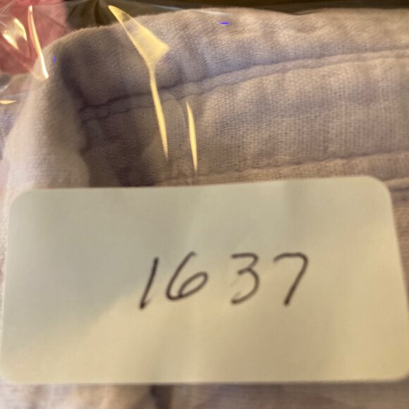 Womens Social Standard Gauze Long Sleeve Button Shirt Lilac L Cotton Pockets Rol - Picture 10 of 10